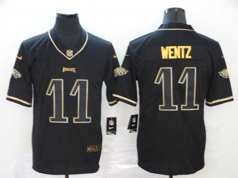 Nike Eagles 11 Carson Wentz Black Gold Throwback Vapor Untouchable Limited Jersey,We sell and wholesale Nike Eagles 11 Carson Wentz Black Gold Throwback Vapor Untouchable Limited Jersey on line form chian!
